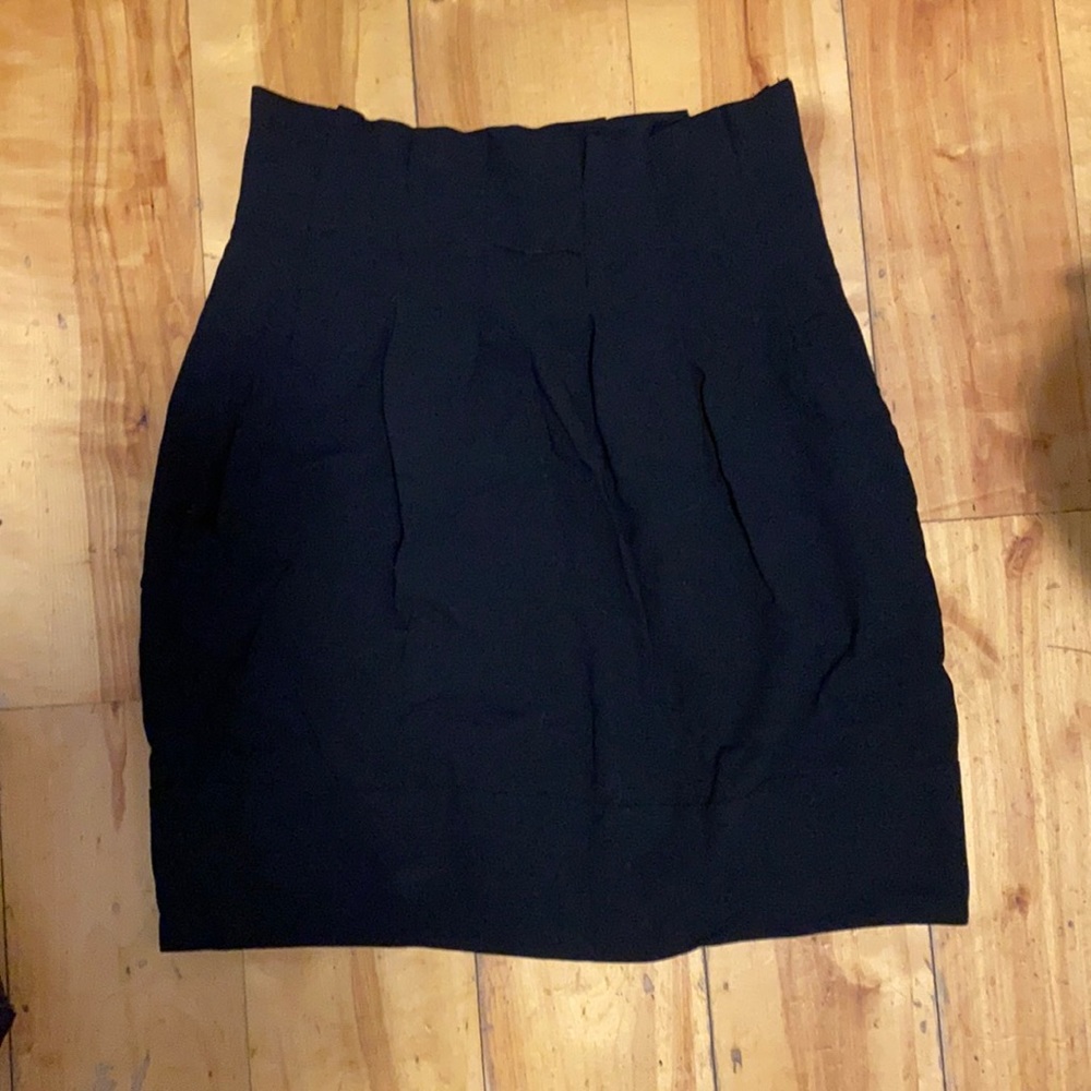 black paper bag skirt
